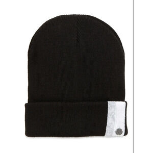 Zella Reflective Cuff Beanie Hat Black NWT